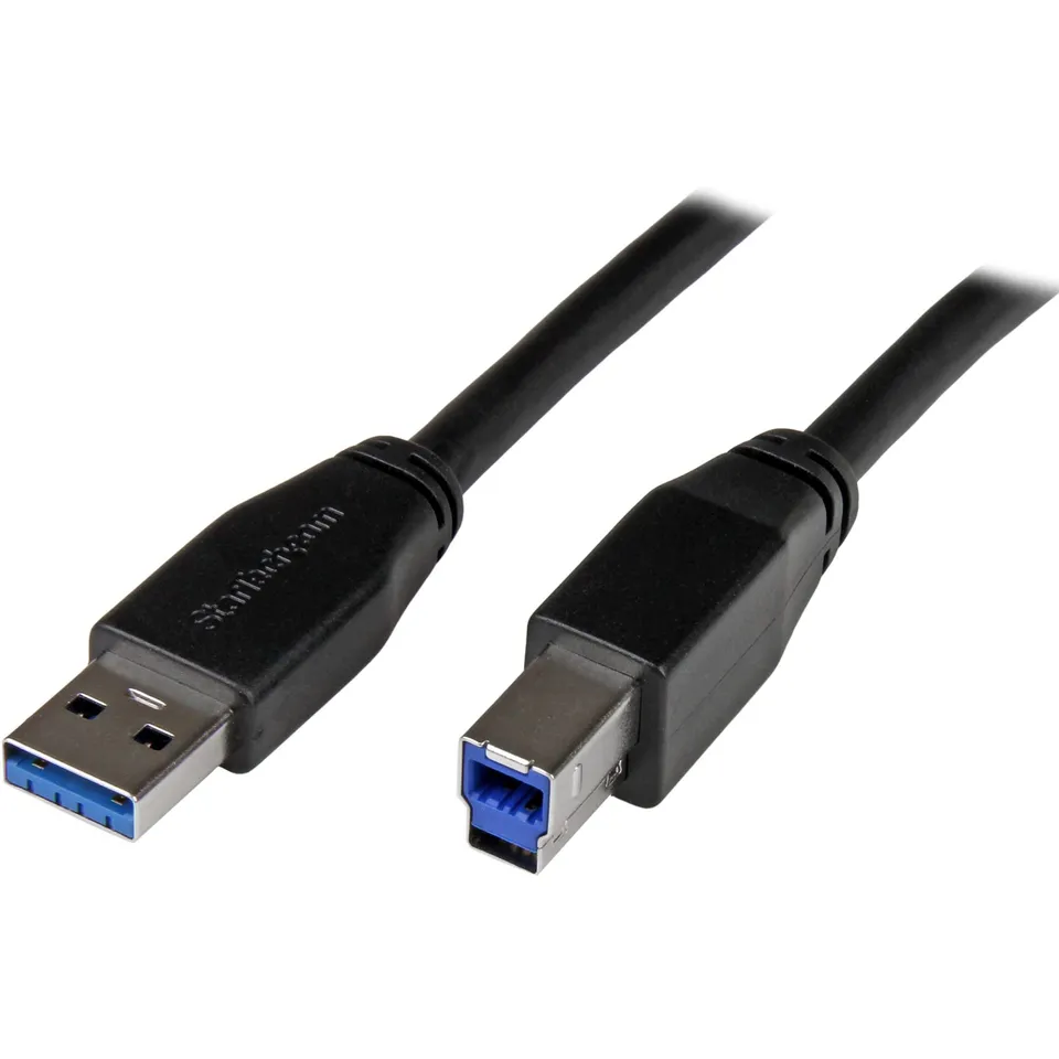 startech-com-c-ble-usb-3-0-actif-a-vers-b-10-m-noir-usb3sab10m image 1