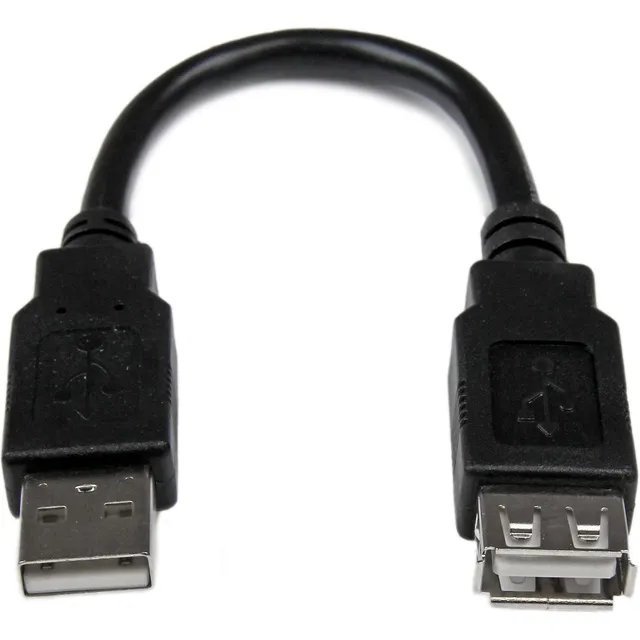 startech-com-rallonge-usb-2-0-a-vers-a-15cm-m-f-noire-s-rie-pm1115xx image 1