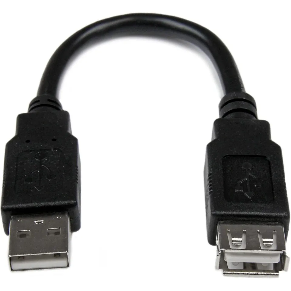 startech-com-rallonge-usb-2-0-a-vers-a-15cm-m-f-noire-s-rie-pm1115xx image 1