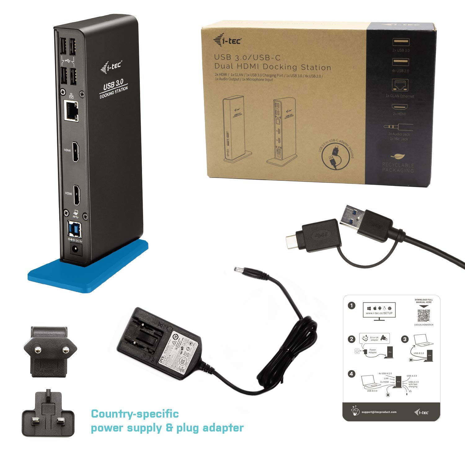 i-tec-docking-station-usb-3-0-usb-c-dual-hdmi-full-hd-gbe image 4