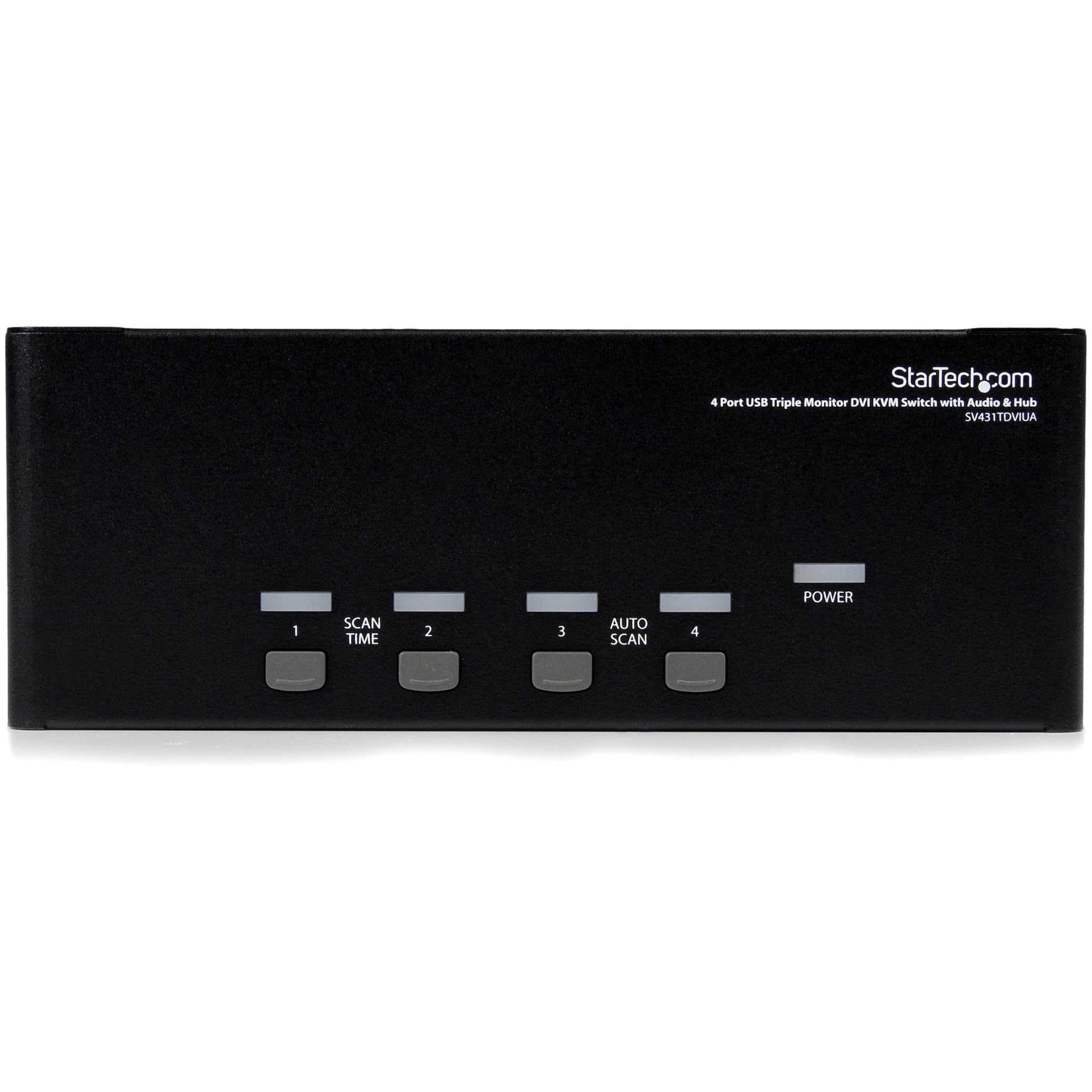 startech-com-switch-kvm-dvi-triple-cran-4-ports-avec-audio-et-hub-usb-2-0 image 2