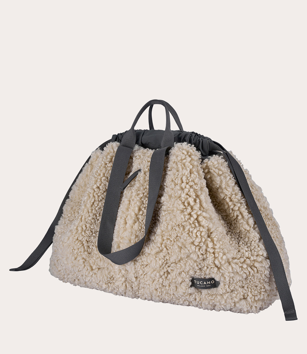 tucano-carry-sheep-large-sac-de-week-end-fausse-fourrure-effet-mouton image 3