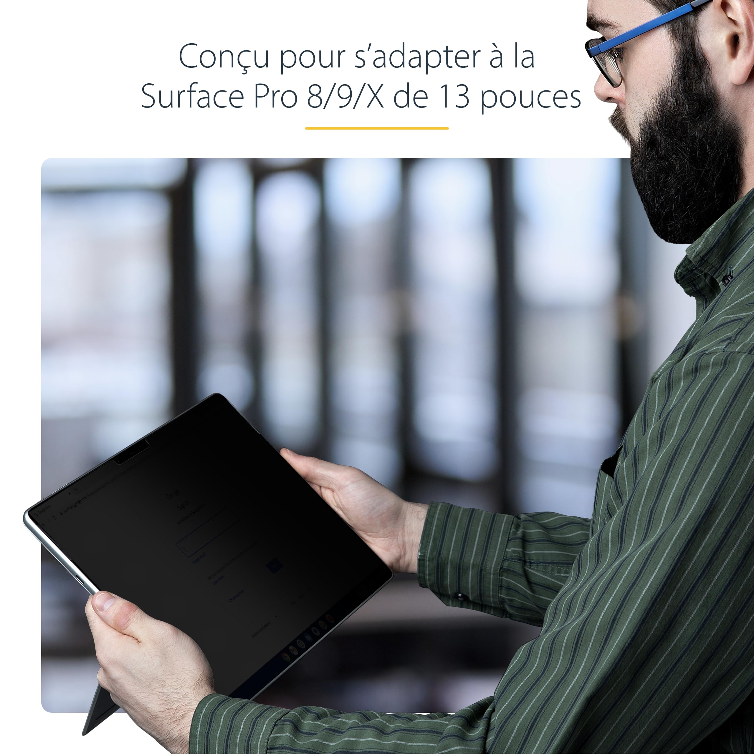 startech-com-filtre-confidentialit-4-directions-pour-surface-pro-8-9-x-11-13-mat image 3