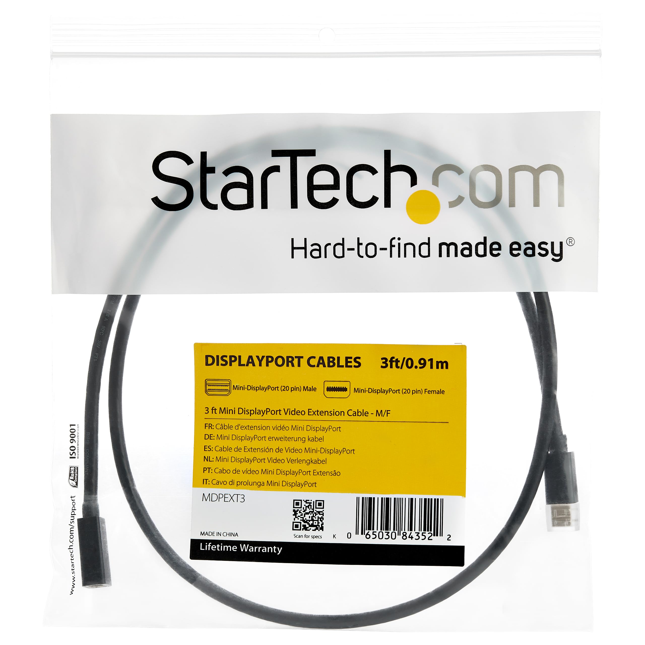 startech-com-mdpext3-c-ble-extension-mini-displayport-m-f-91cm-4k image 5