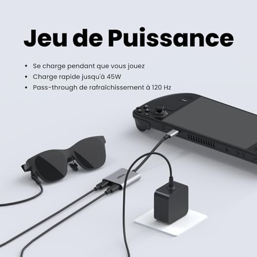 xreal-hub-adaptateur-power-and-play-45w-120hz-pour-lunettes-ar image 8