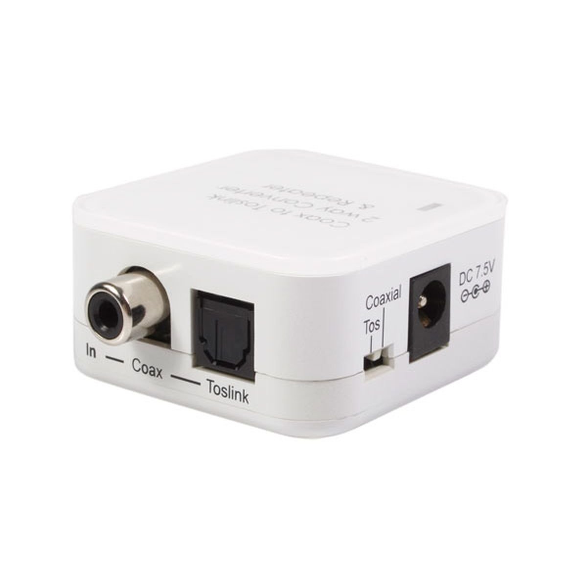 startech-com-spdifcoaxtos-convertisseur-audio-coaxial-vers-toslink-blanc image 1
