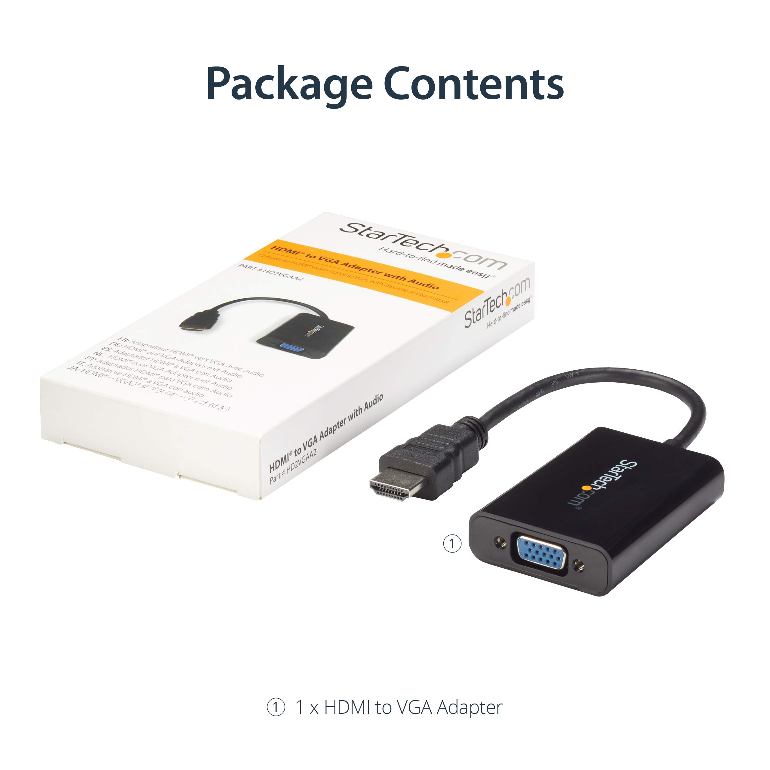 startech-com-adaptateur-hdmi-vers-vga-audio-hd2vgaa2-1080p-noir image 3