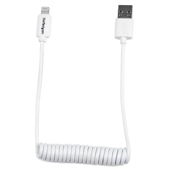startech-com-usbclt60cmw-c-ble-lightning-vers-usb-spiral-60cm-blanc image 1
