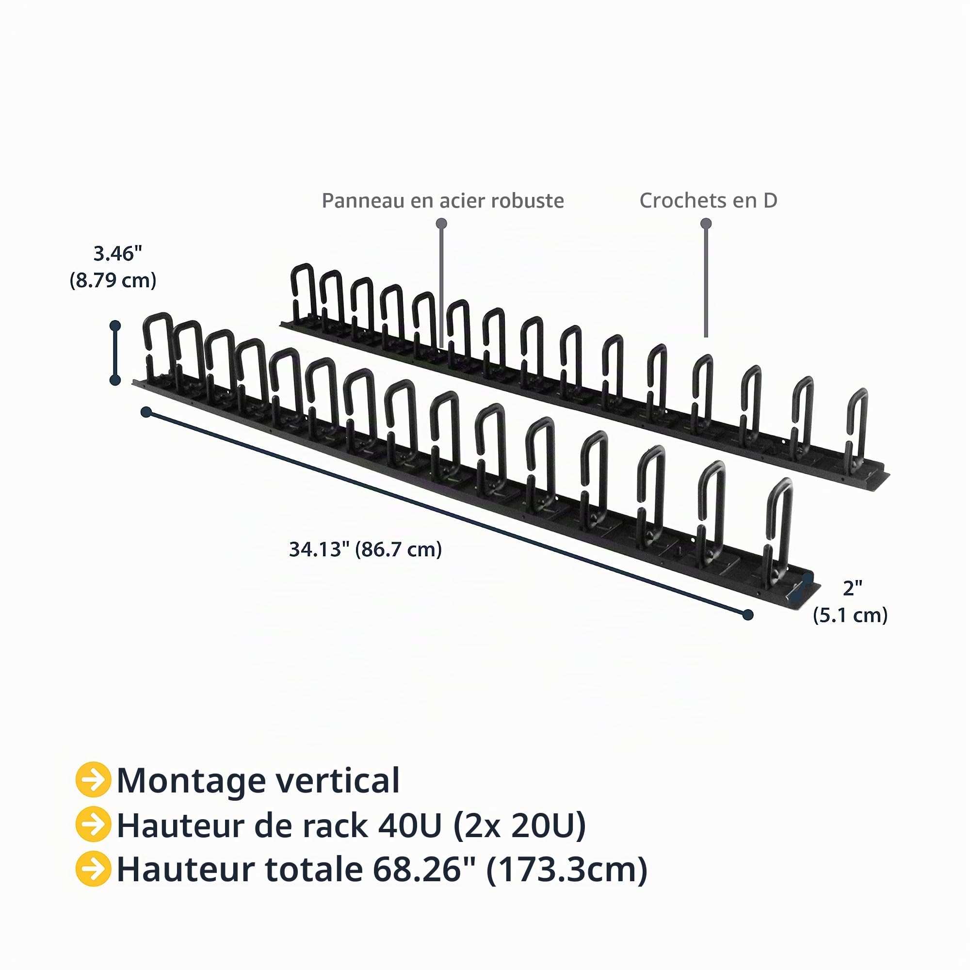 startech-com-cmver40ud-gestion-de-c-bles-verticale-40u-anneaux-en-d-lot-de-2 image 2