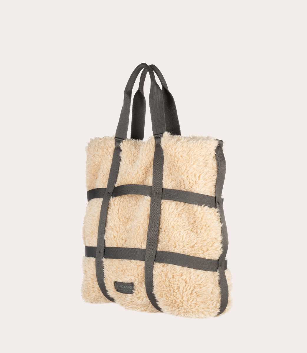 tucano-cage-tote-bag-sac-cabas-fausse-fourrure-rubans image 7
