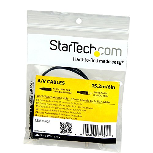 startech-com-st12mhdlan-series-c-ble-audio-3-5mm-femelle-vers-2x-rca-m-le-15cm-m image 8
