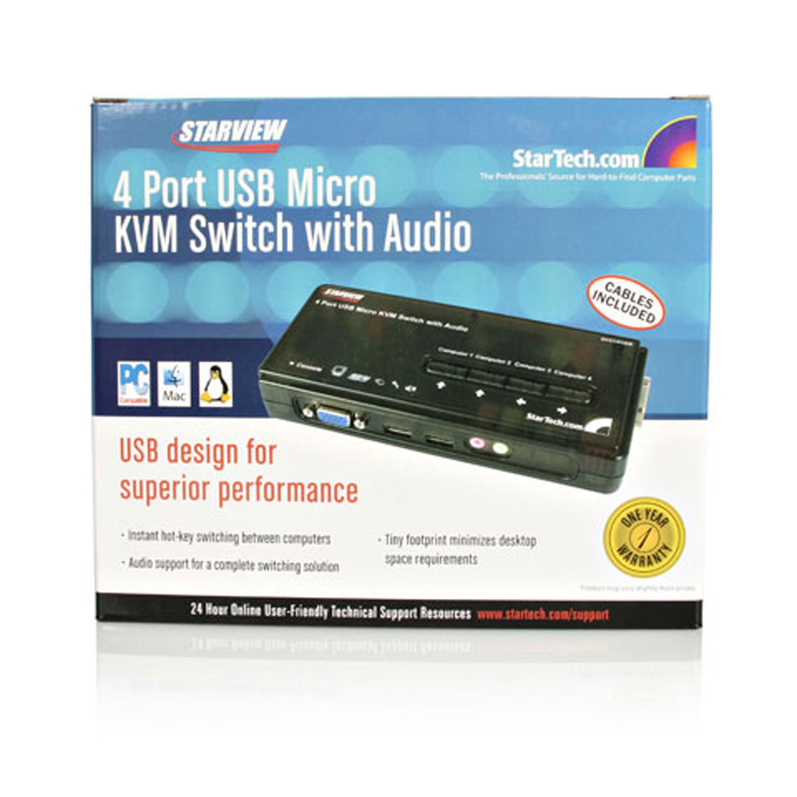 startech-com-sv411kusb-switch-kvm-usb-vga-4-ports-2048x1536-avec-c-bles image 6