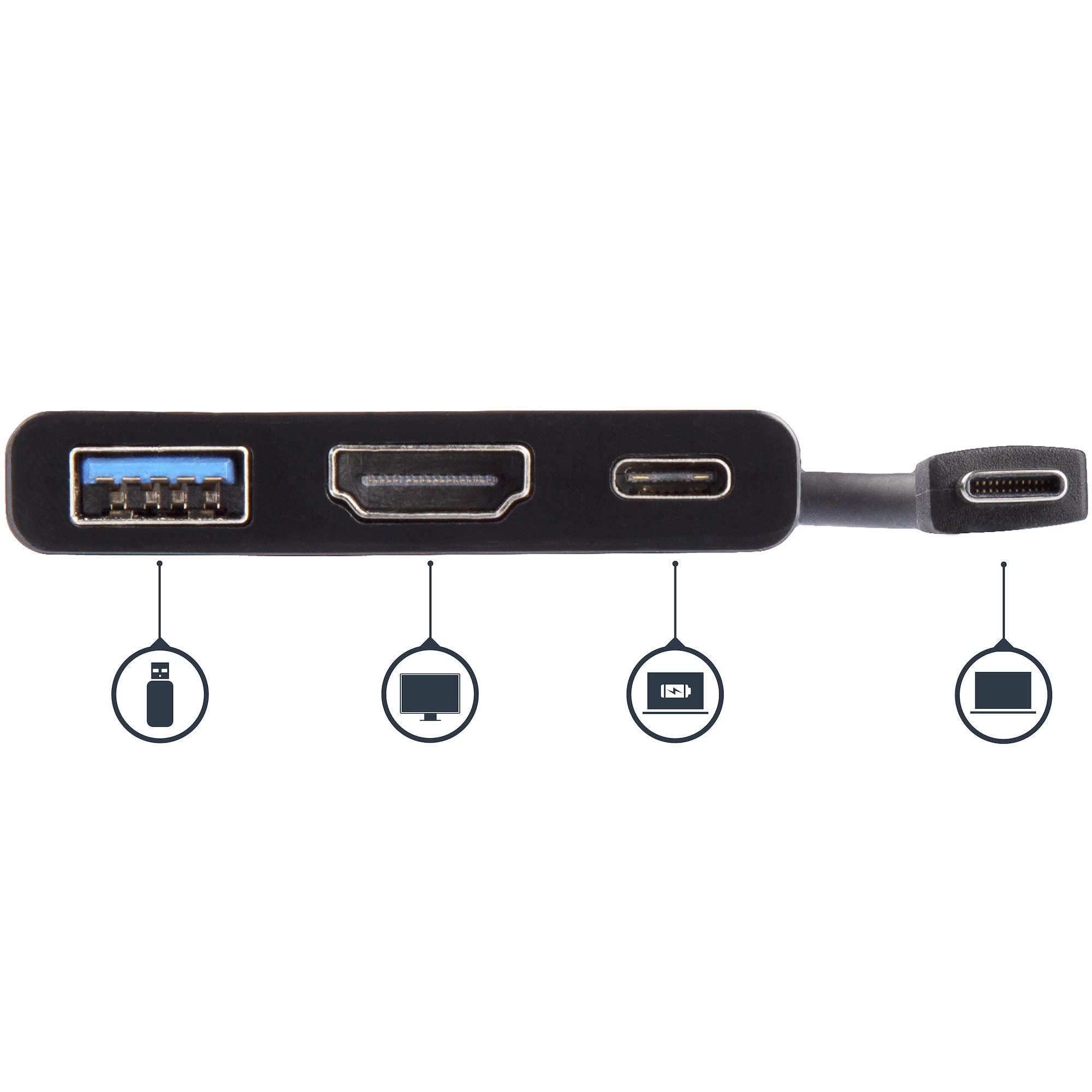 startech-com-adaptateur-usb-c-vers-hdmi-4k-30hz-avec-usb-3-0-et-60w-pd image 4