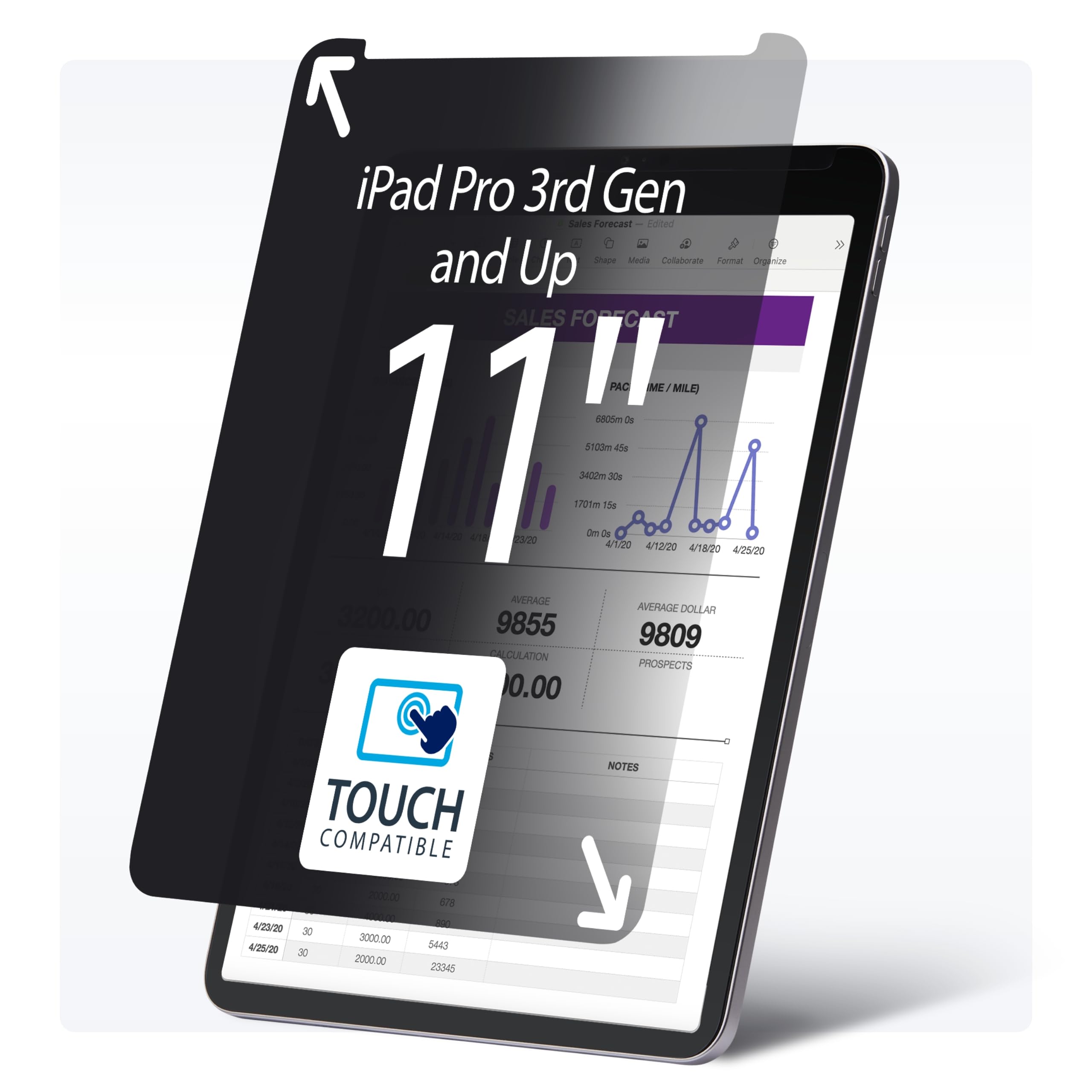 startech-com-filtre-de-confidentialit-pour-ipad-pro-11-pouces-4-voies-tactile-an image 1