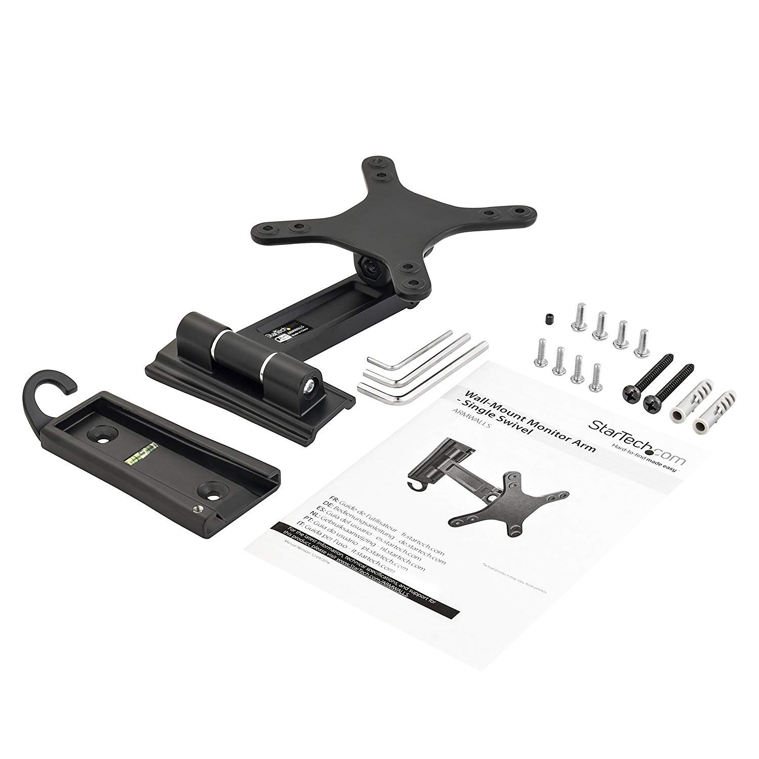 startech-com-support-mural-cran-pivot-simple-13-34-15-kg-vesa-noir image 6