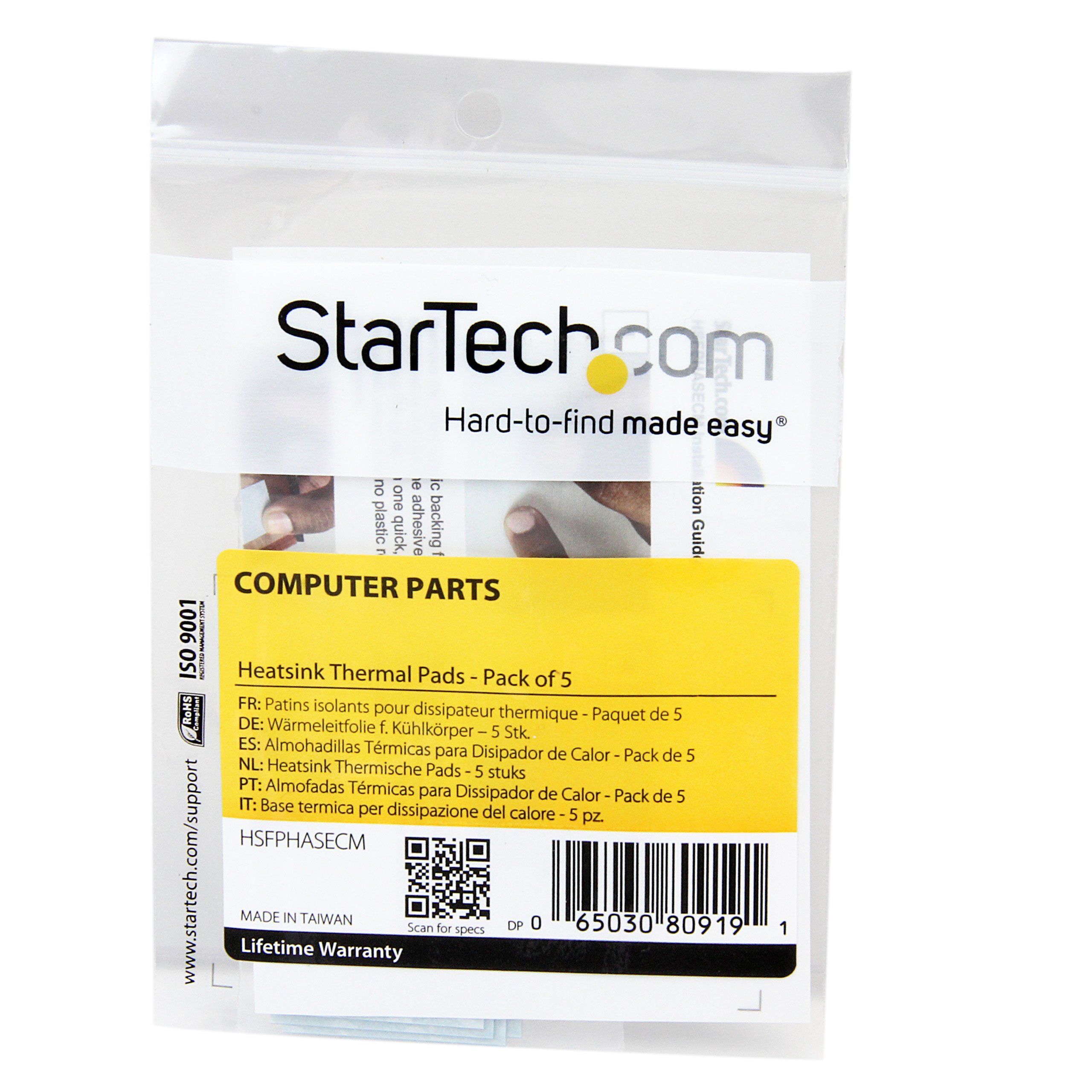 startech-com-tampons-thermiques-cpu-lot-de-5-pads-processeur-gris-hsfphasecm image 3
