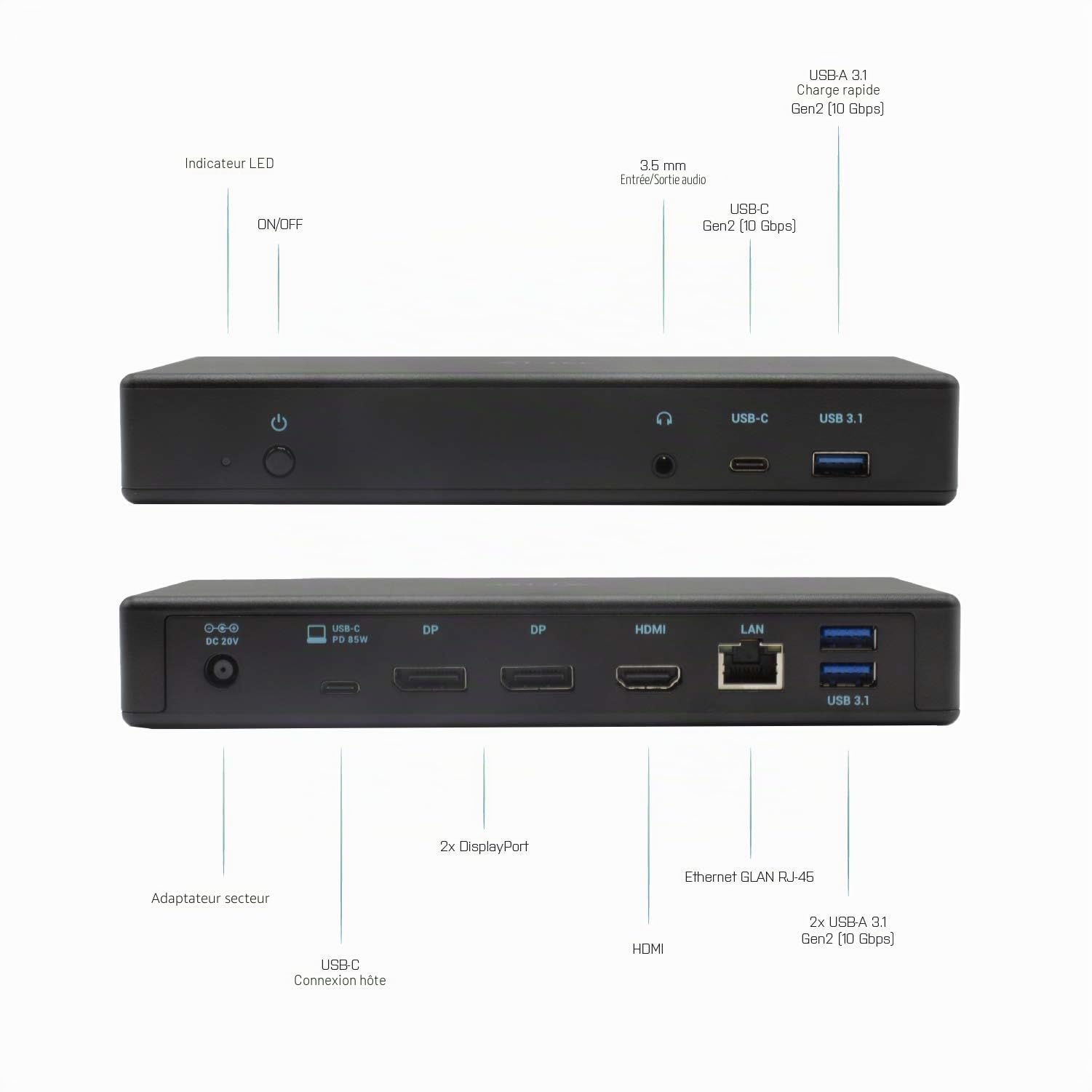 i-tec-usb-c-triple-4k-station-d-accueil-2x-displayport-hdmi-ethernet-85w image 8