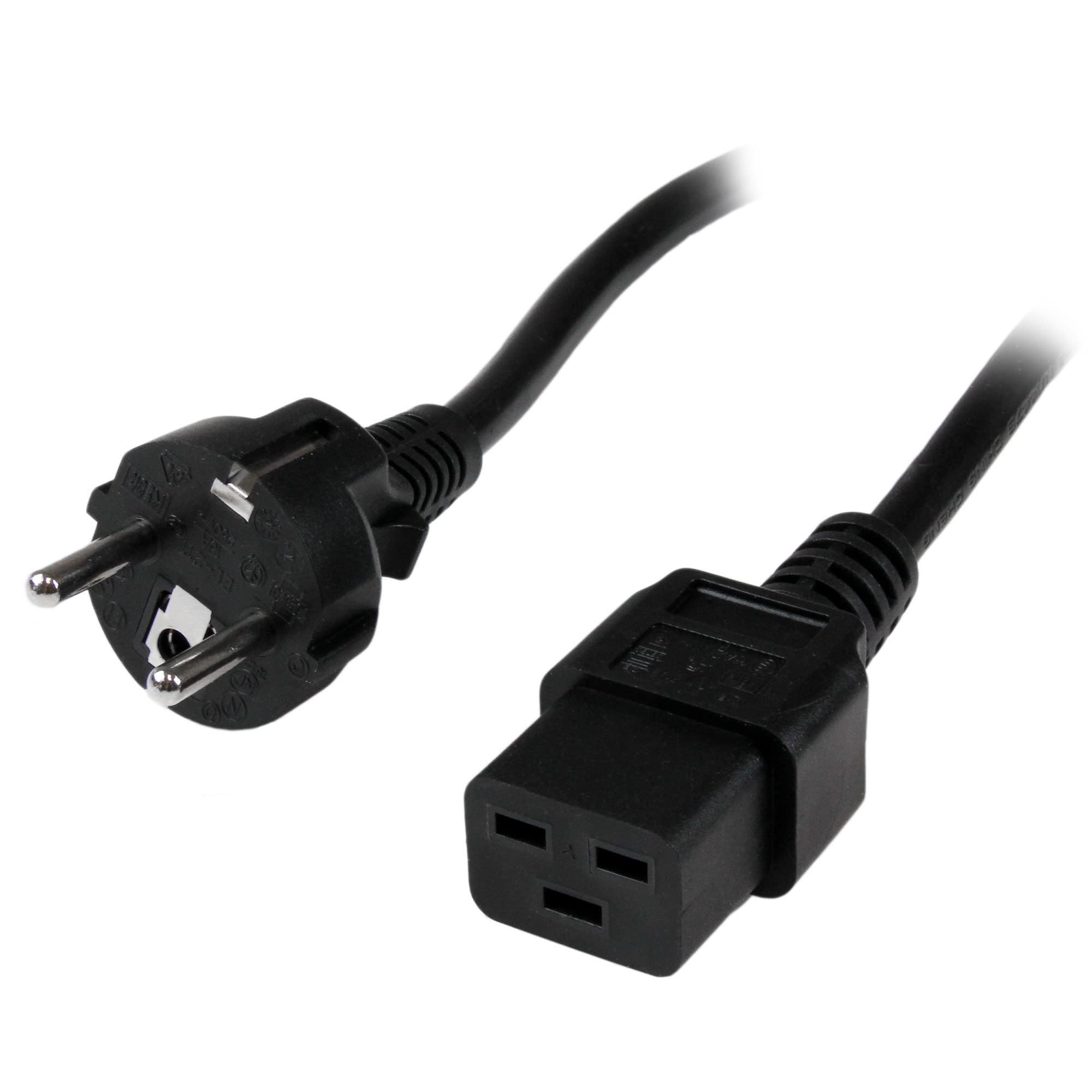 startech-com-pxteuc192m-cordon-d-alimentation-pc-2m-eu-schuko-vers-c19-16a image 1