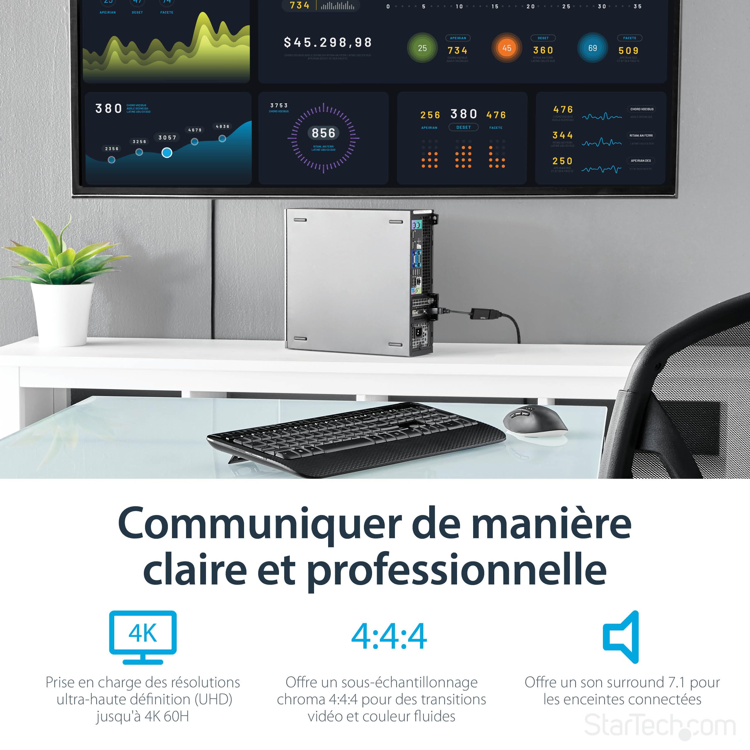 startech-com-adaptateur-actif-displayport-vers-hdmi-4k-60hz-hdcp-dp2hd4k60s image 3