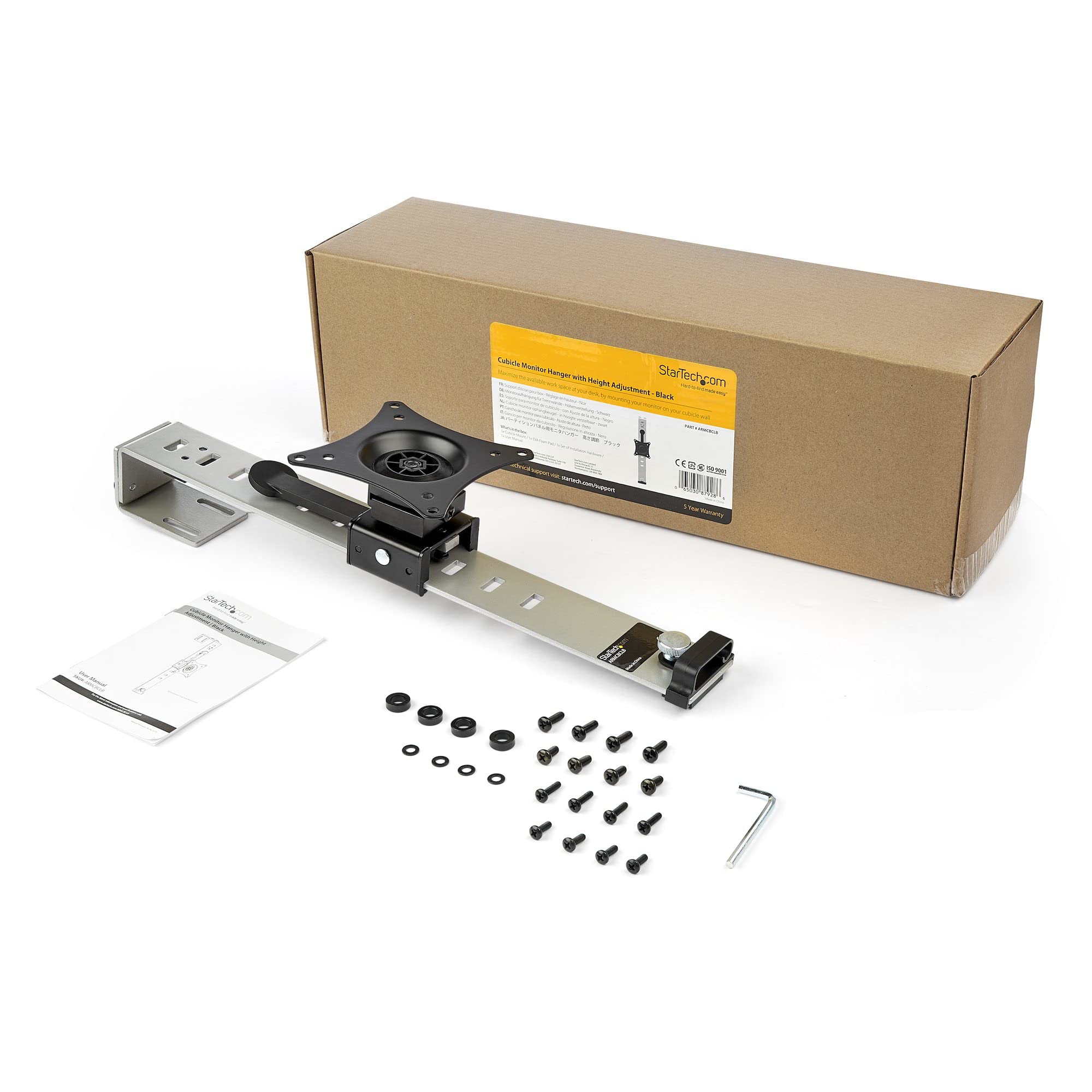 startech-com-support-cran-simple-pour-cabine-jusqu-34-8kg-vesa-argent image 5