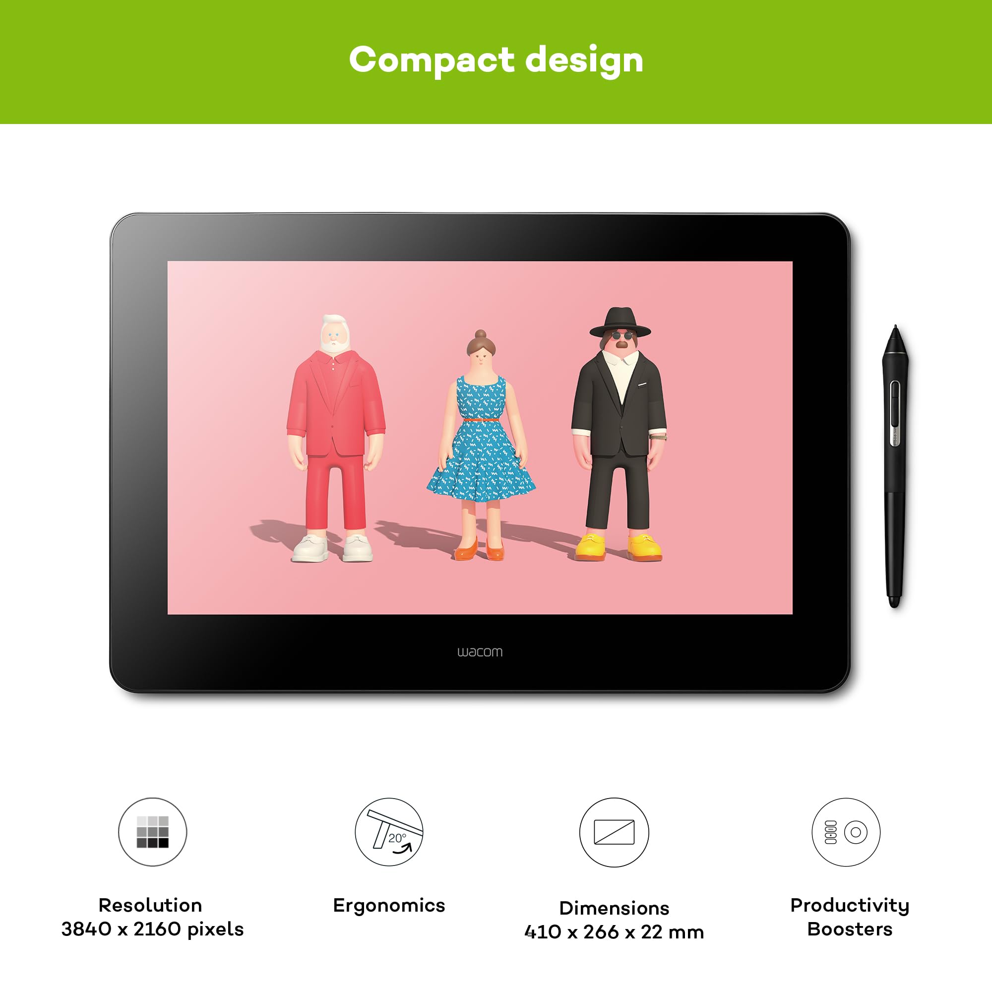 wacom-cintiq-pro-16-tablette-graphique-15-6-4k-multi-tactile-adobe-rgb-pro-pen-2 image 5