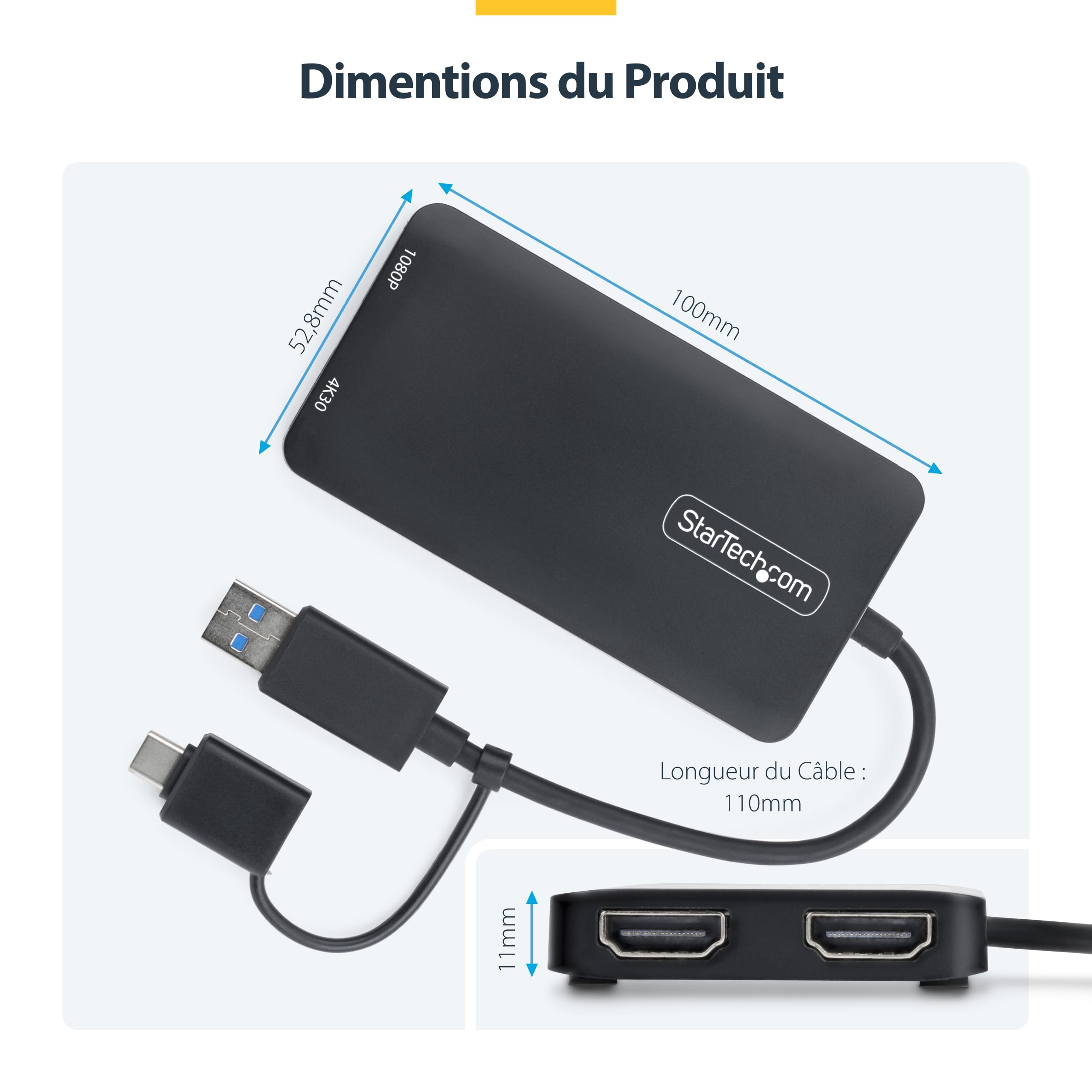 startech-com-adaptateur-usb-a-usb-c-vers-double-hdmi-4k30-1080p-mac-windows-chro image 6