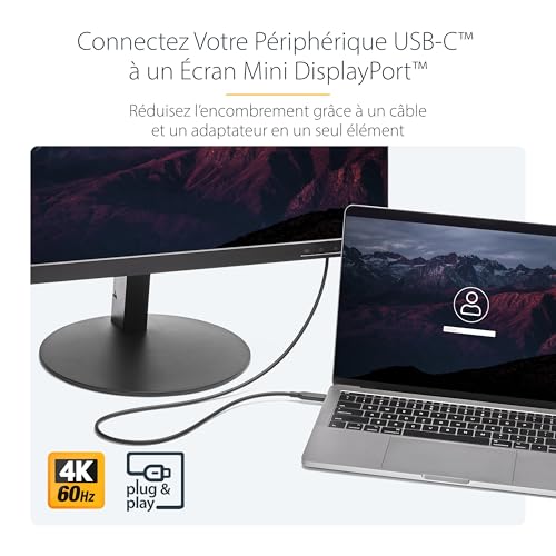 startech-com-c-ble-usb-c-vers-mini-displayport-1-2-1m-4k-60hz-noir image 8