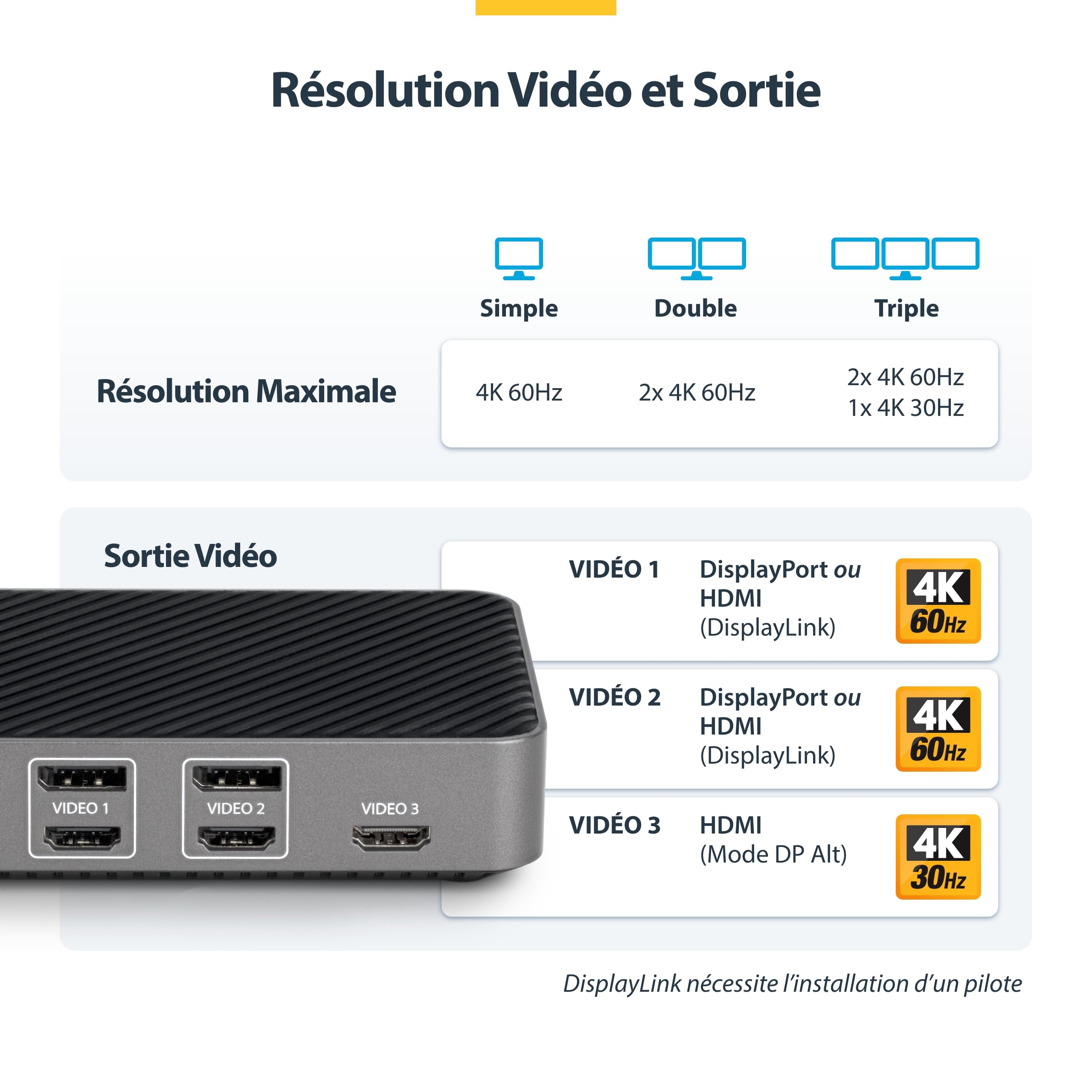 startech-com-station-d-accueil-usb-c-triple-4k-hdmi-displayport-100w-pd image 4