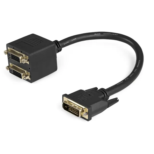 startech-com-dvispl1dd-r-partiteur-y-dvi-d-vers-2x-dvi-d-30-cm-m-f image 1