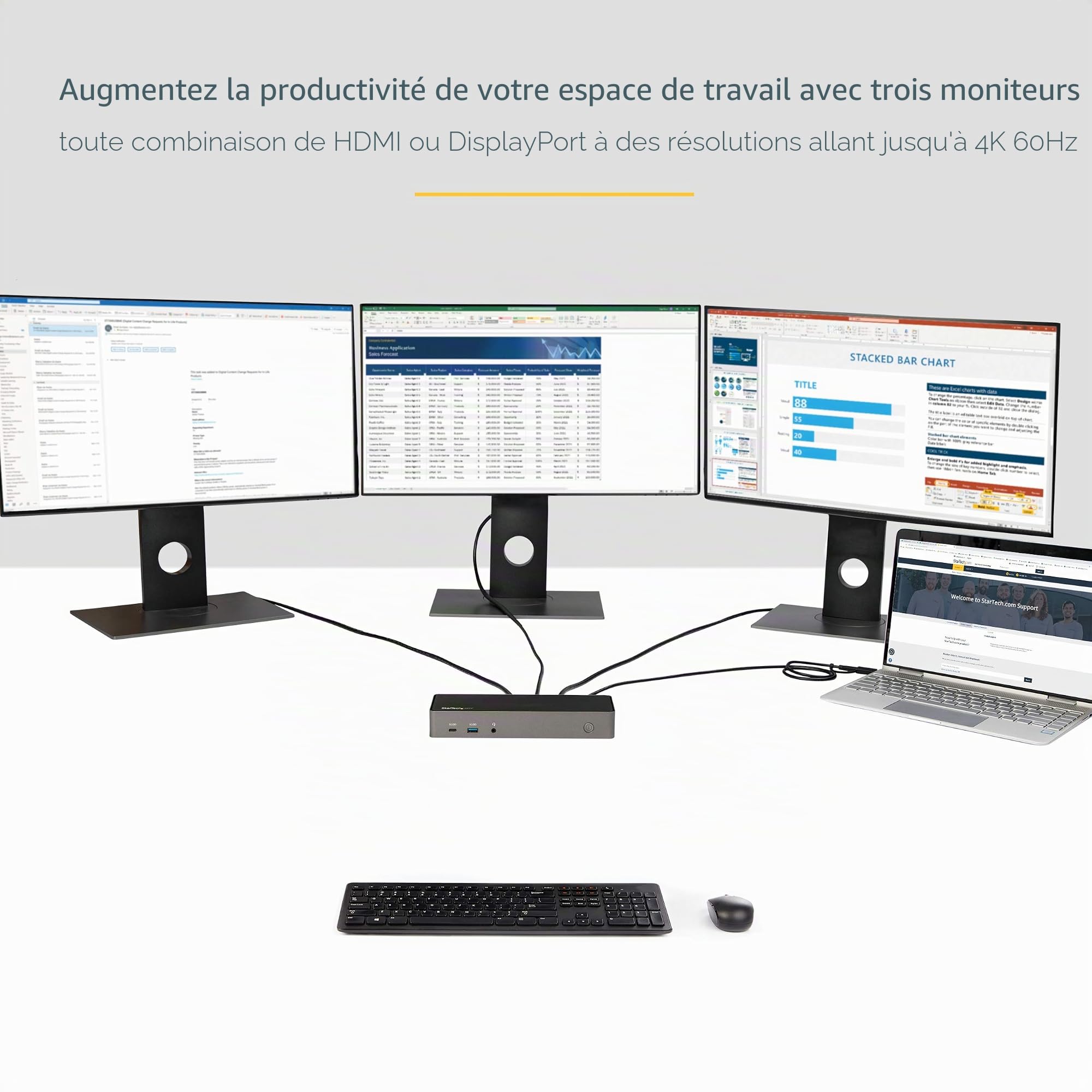 startech-com-st12mhdlan-series-station-d-accueil-usb-c-a-triple-4k-60hz-85w-gbe image 2