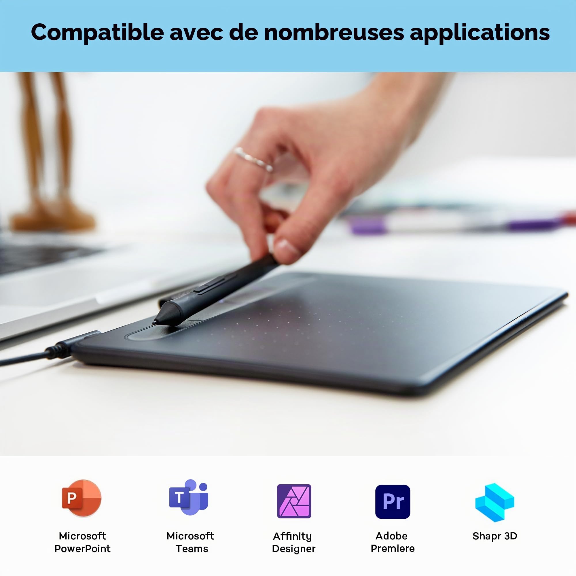wacom-intuos-small-ctl-4100k-n-tablette-graphique-stylet-noir image 4