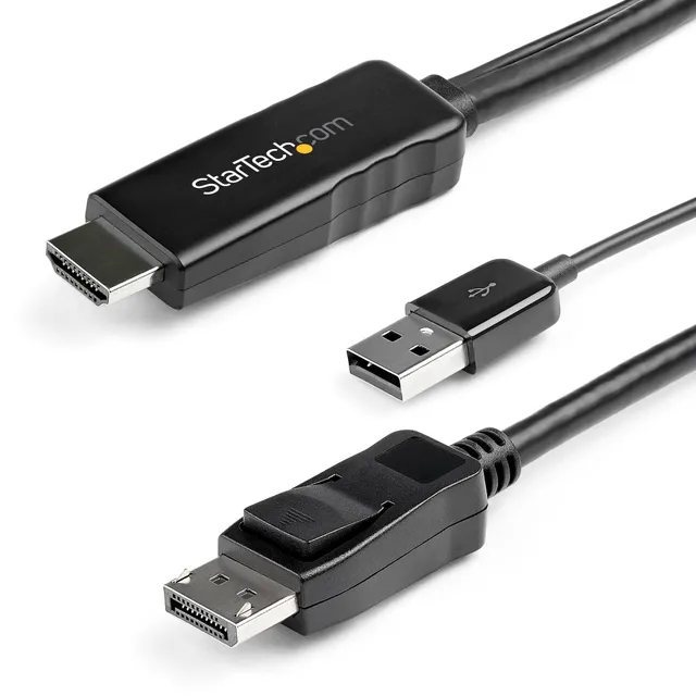 startech-com-hd2dpmm2m-c-ble-adaptateur-hdmi-vers-displayport-2-m-4k-30hz image 1