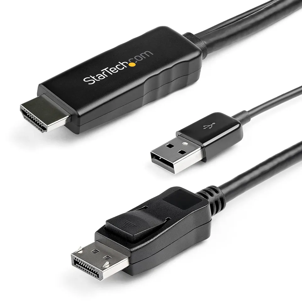 startech-com-hd2dpmm2m-c-ble-adaptateur-hdmi-vers-displayport-2-m-4k-30hz image 1
