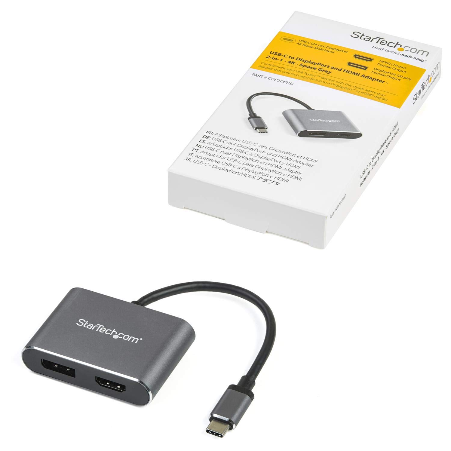 startech-com-cdp2dphd-adaptateur-usb-c-vers-hdmi-2-0-displayport-1-2-4k-60hz-hdr image 5