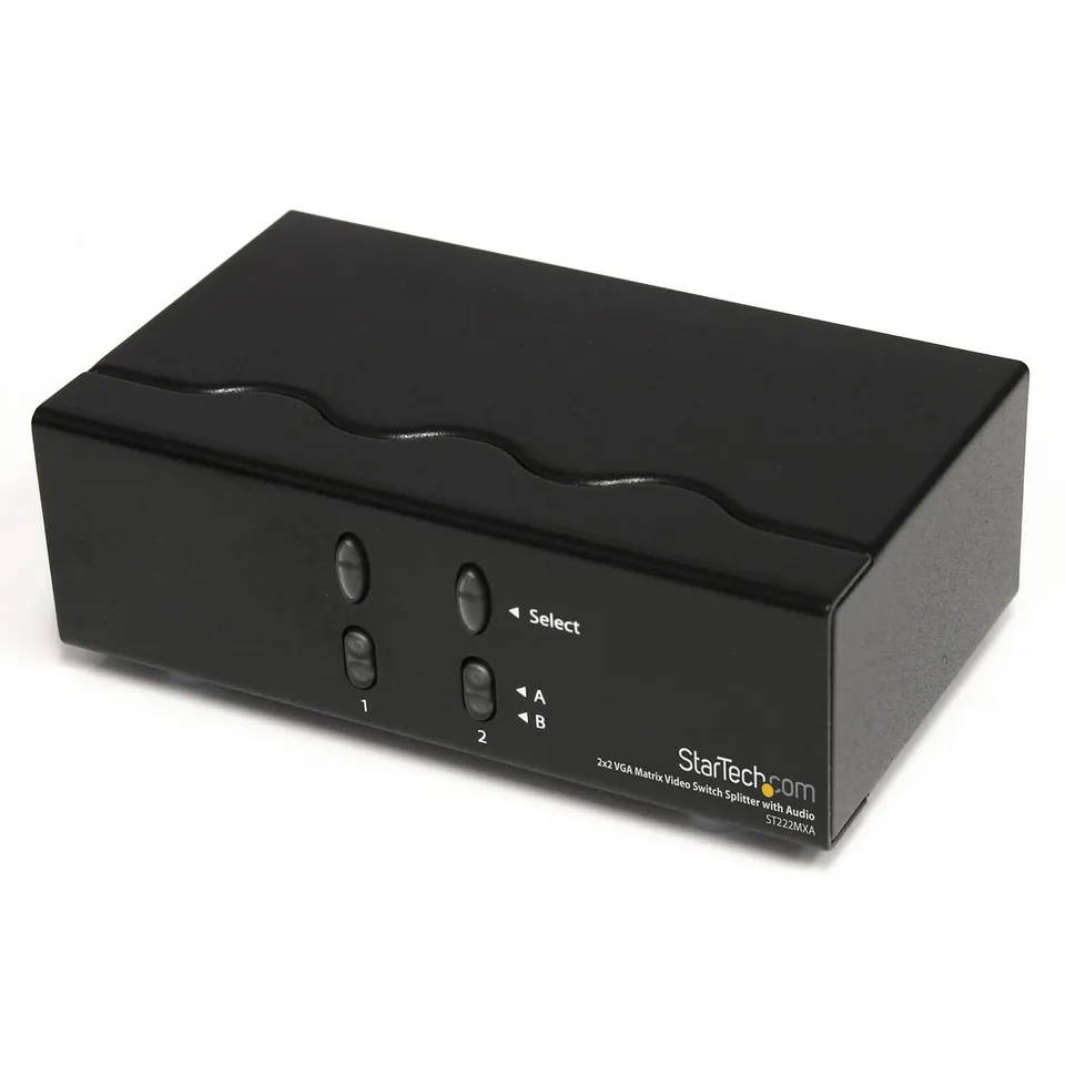 startech-com-st222mxa-commutateur-matrice-vid-o-vga-2x2-avec-audio image 1