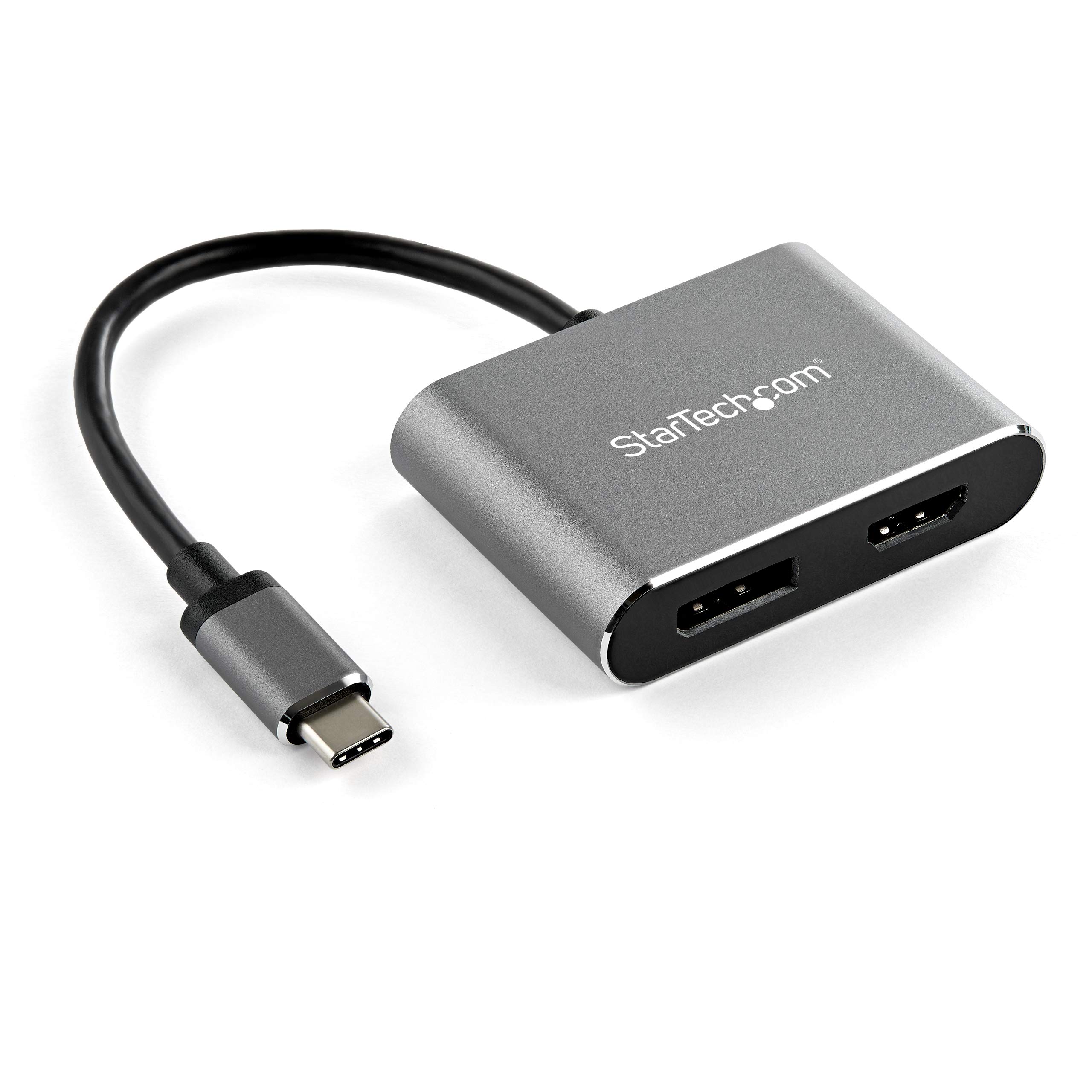 startech-com-cdp2dphd-adaptateur-usb-c-vers-hdmi-2-0-displayport-1-2-4k-60hz-hdr image 1
