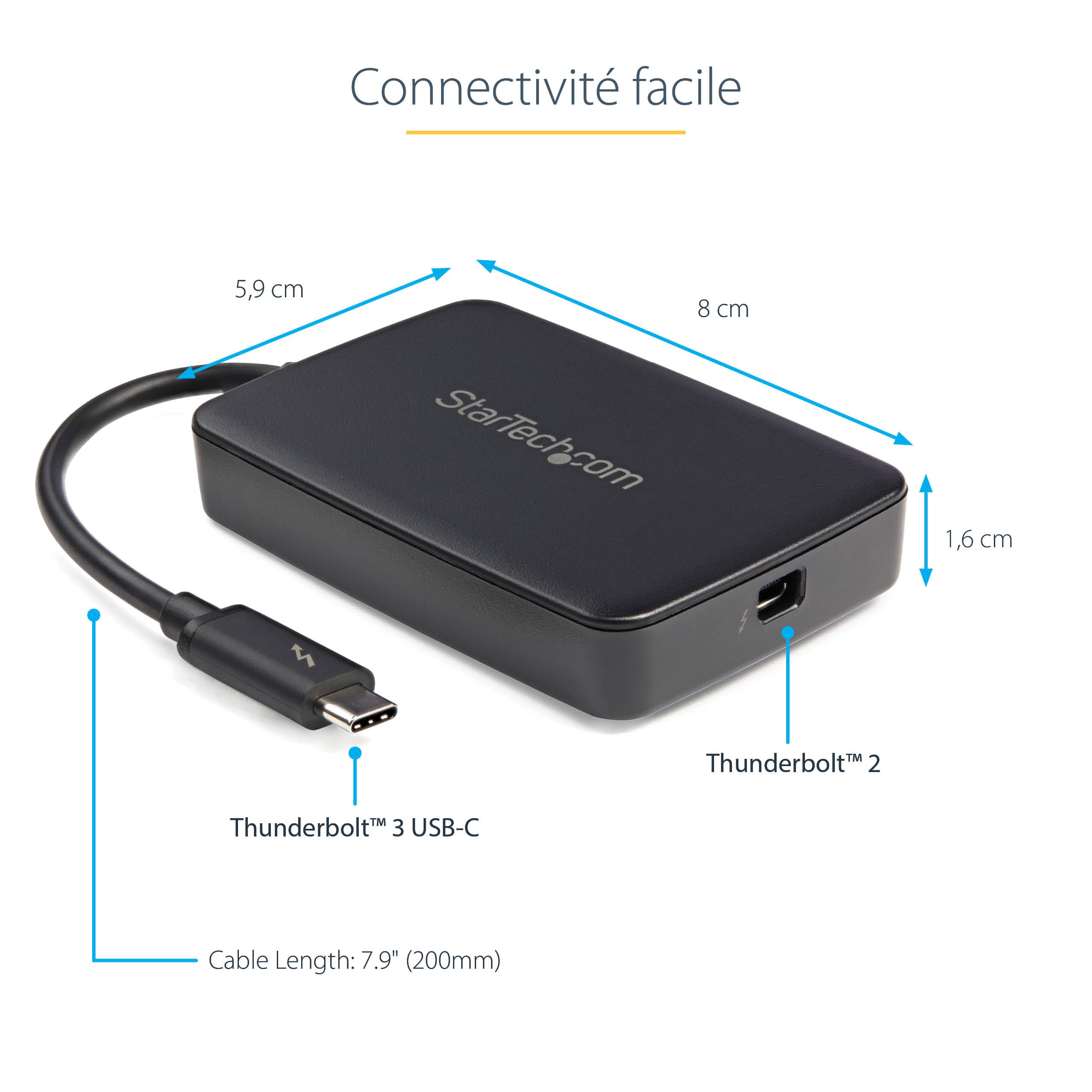 startech-com-tbt3tbtadap-adaptateur-thunderbolt-3-vers-thunderbolt-2-tb1 image 3