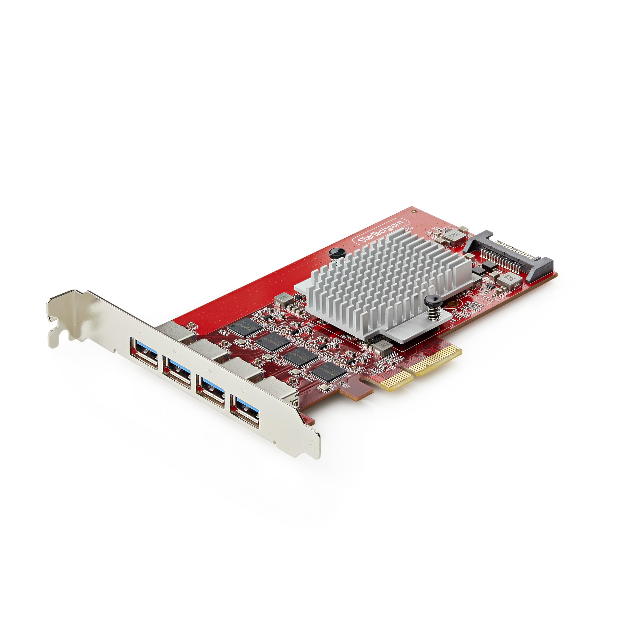 startech-com-p10q4a-usb-card-carte-pcie-usb-a-4-ports-10-gbps image 1