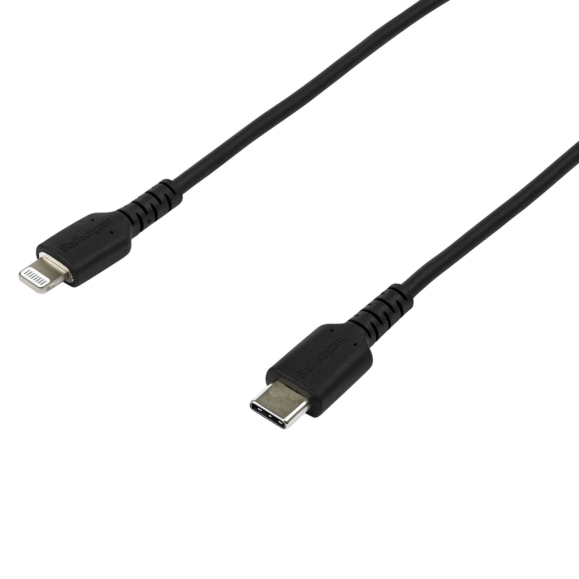 startech-com-rusbcltmm2mb-c-ble-usb-c-vers-lightning-2-m-robuste-mfi-noir image 1
