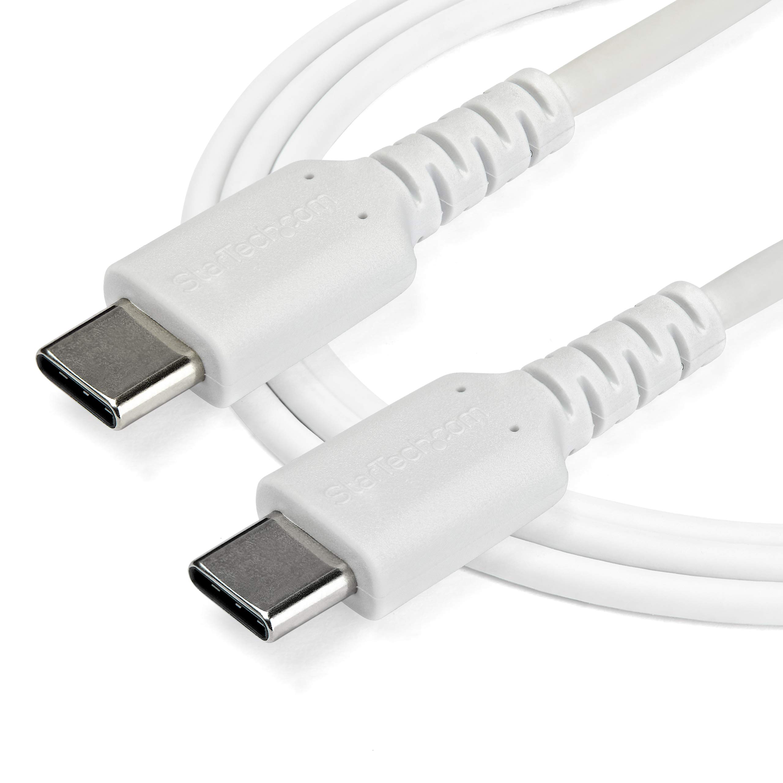 startech-com-c-ble-usb-c-vers-usb-c-1-m-blanc-60w-pd-usb-2-0-renforc-kevlar image 3