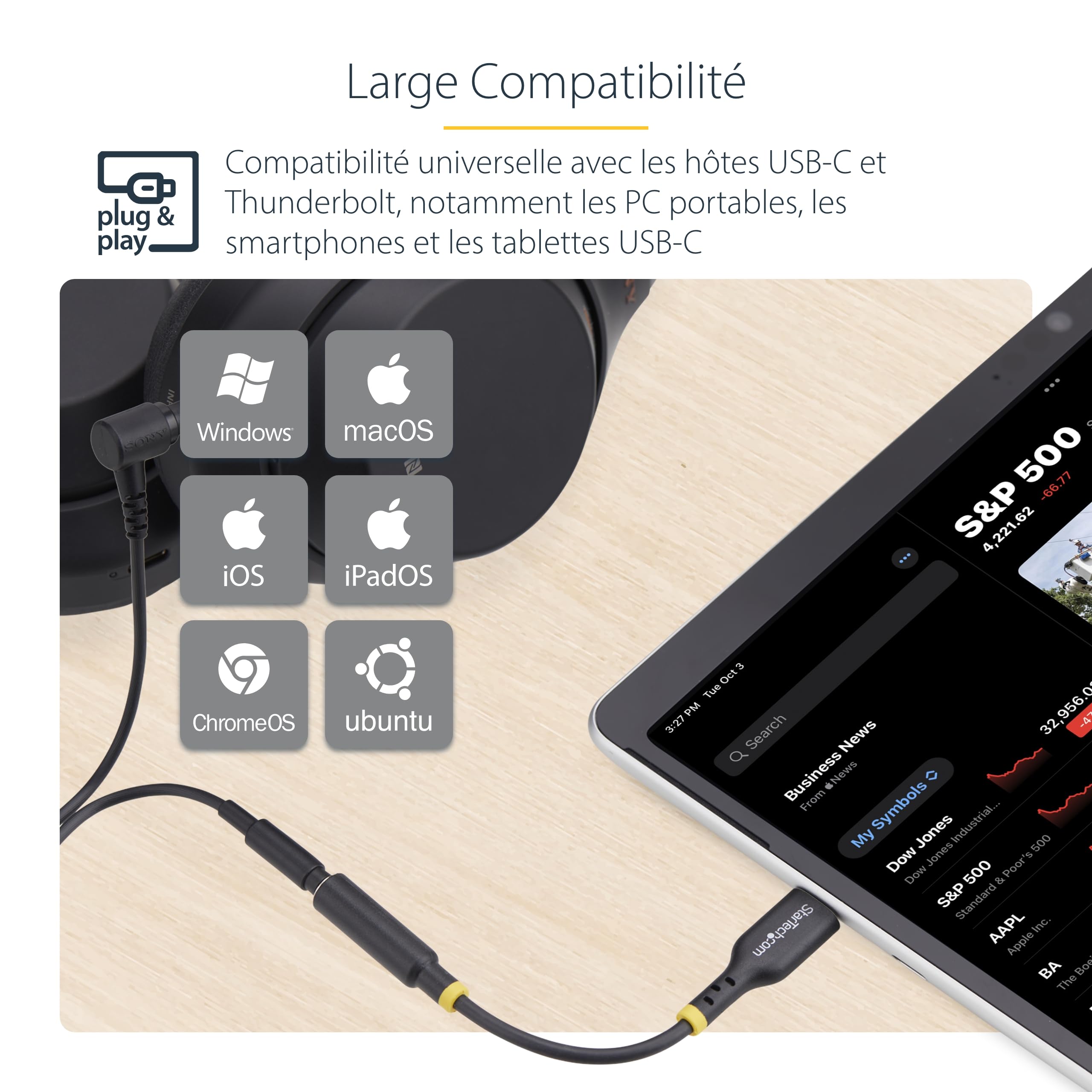 startech-com-adaptateur-audio-usb-c-vers-jack-3-5mm-usbcaudio2-dac-32-bits image 6