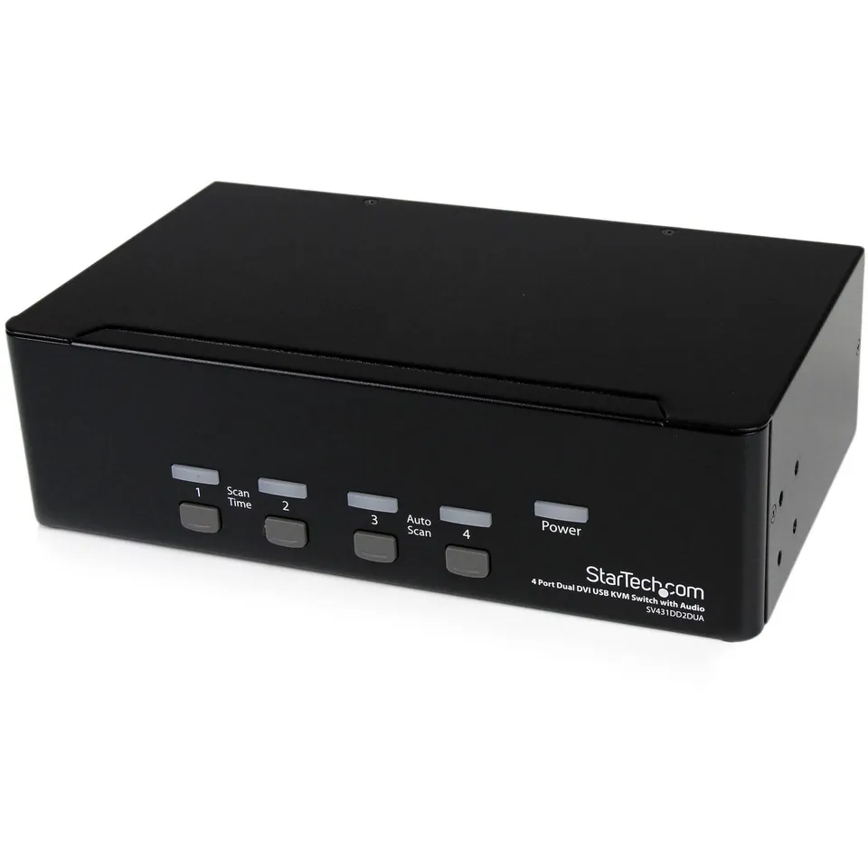 startech-com-sv431dd2dua-switch-kvm-usb-double-dvi-4-ordinateurs-2-crans image 1
