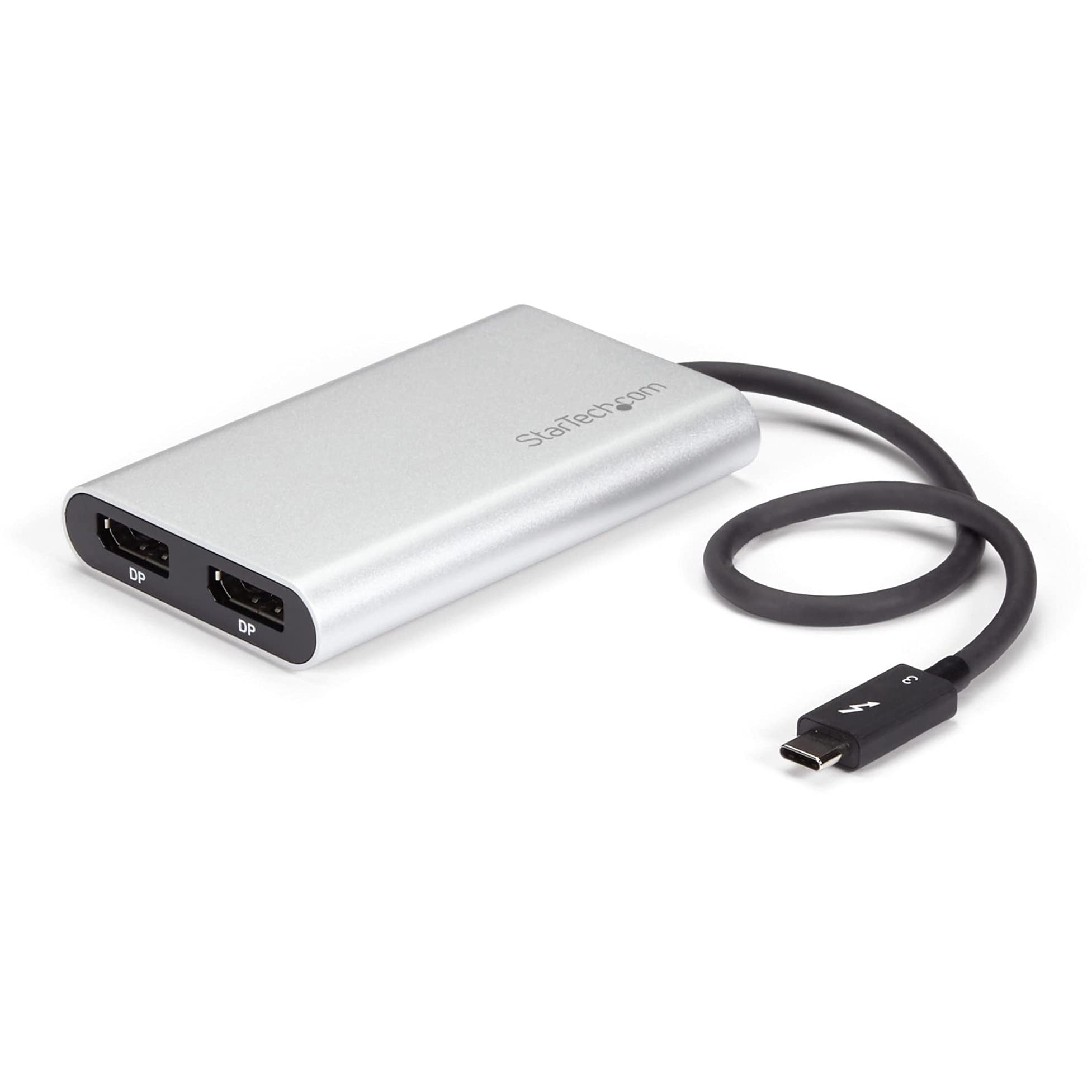 startech-com-tb32dp2t-adaptateur-thunderbolt-3-vers-double-displayport-4k-60hz image 1