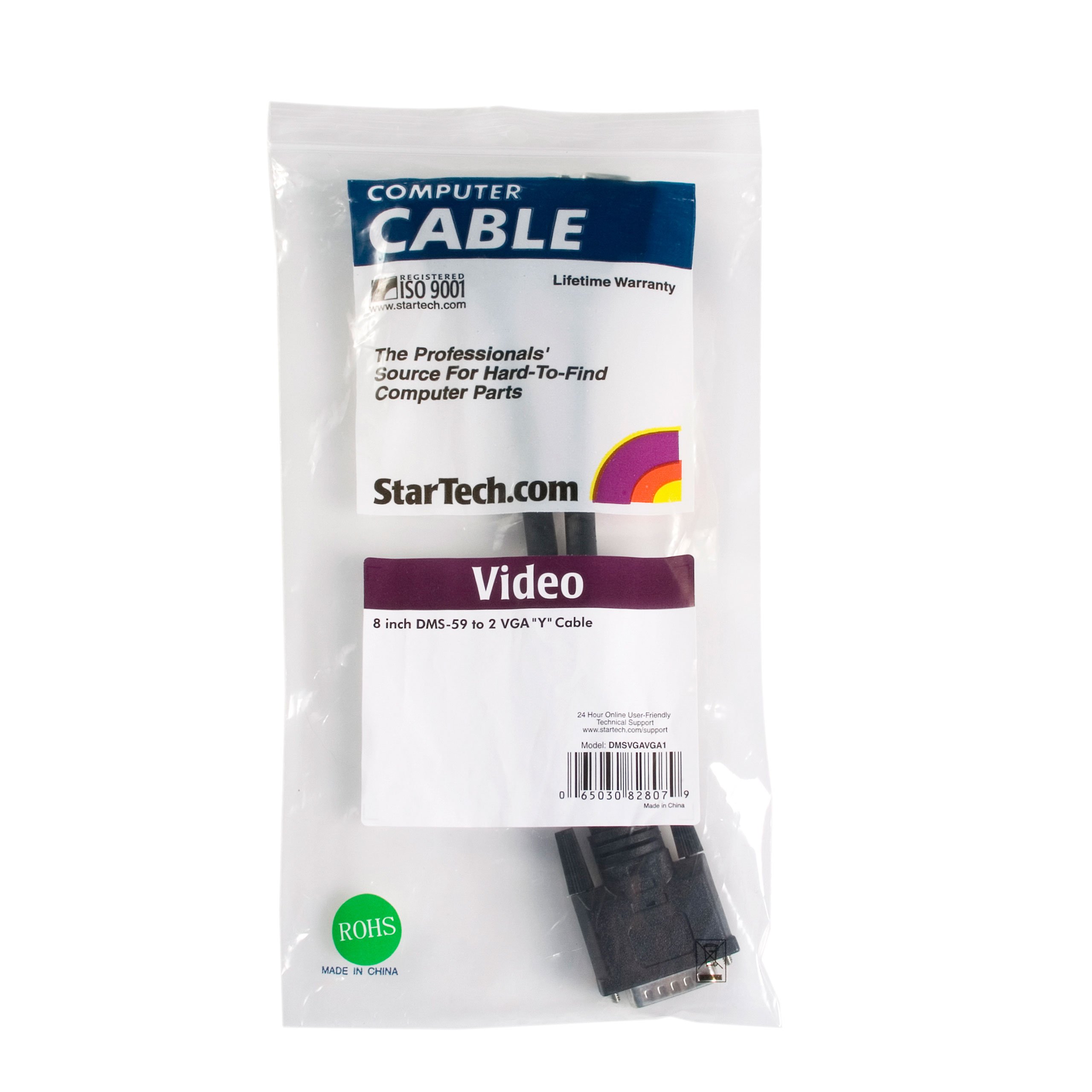 startech-com-c-ble-r-partiteur-dms-59-vers-double-vga-20-cm-dmsvgavga1-noir image 4