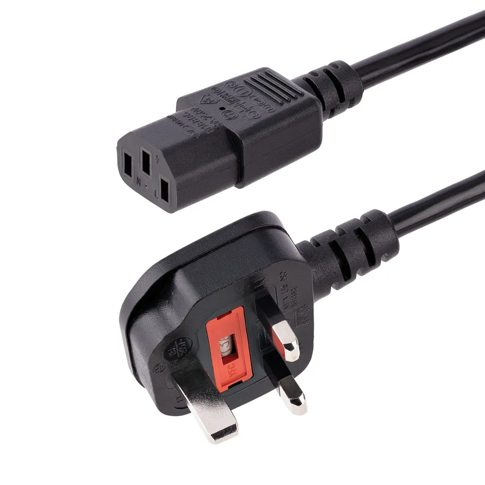 startech-com-pxt101uk3m-cordon-d-alimentation-pc-bs-1363-vers-c13-3-m-noir image 1
