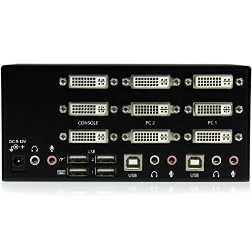 startech-com-switch-kvm-dvi-triple-cran-2-ports-avec-audio-et-hub-usb-2-0-sv231t image 6