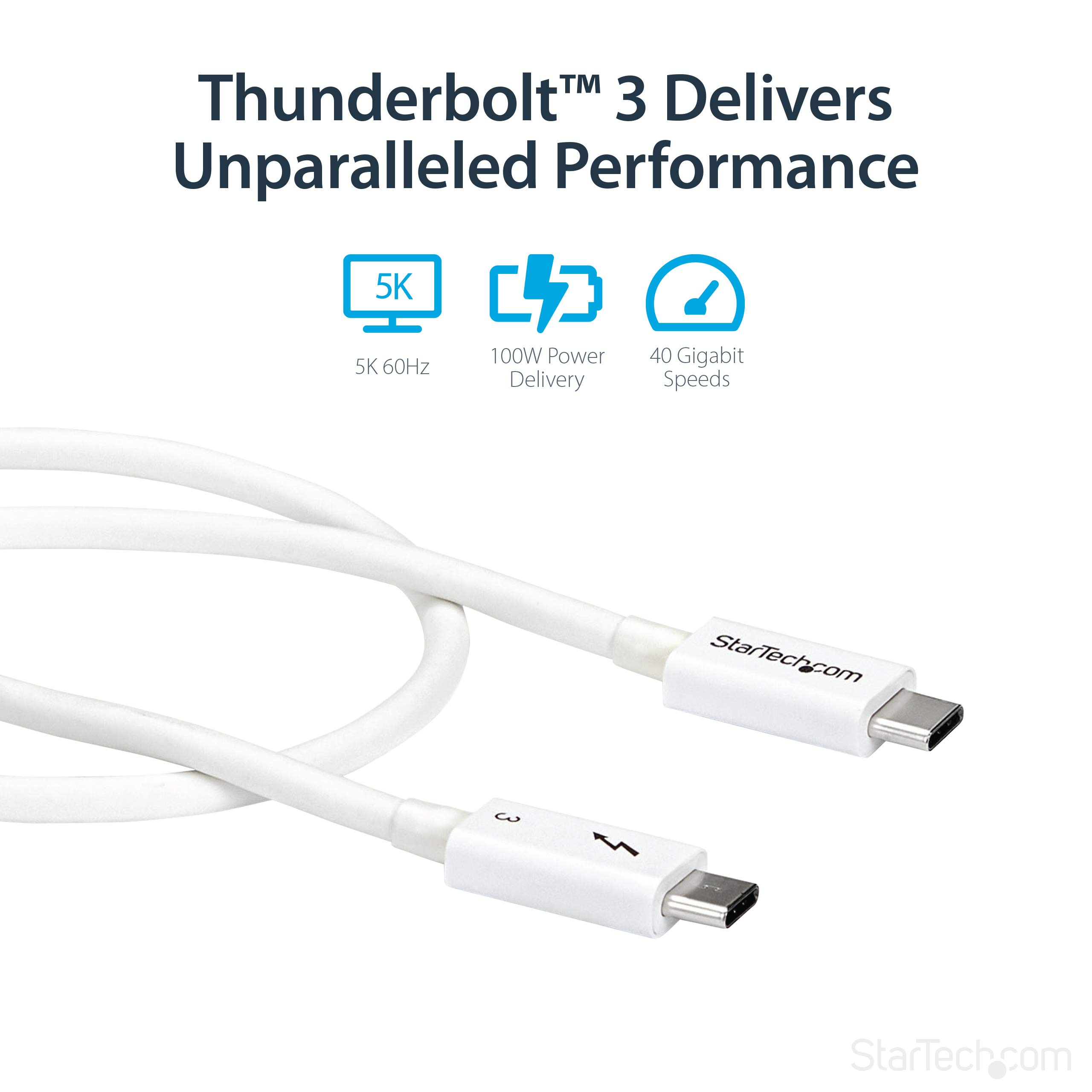 startech-com-c-ble-thunderbolt-3-passif-0-5m-40gbps-100w-blanc image 3