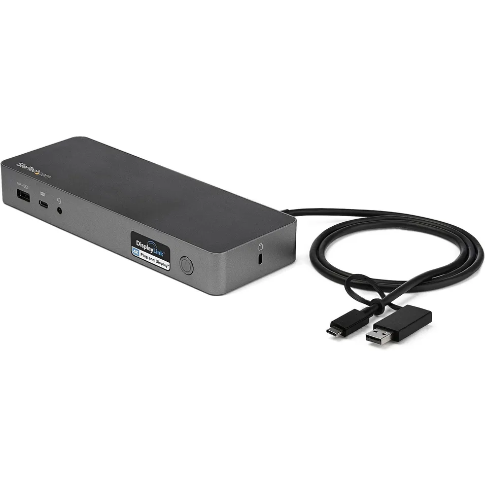 startech-com-dock-hybride-usb-c-usb-a-double-4k-hdmi-dp-60w-gbe-hub-usb image 1