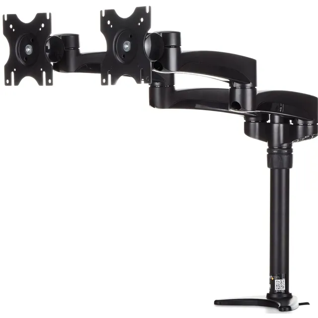 startech-com-armdual-support-bureau-double-bras-articul-2-crans-24-noir image 1