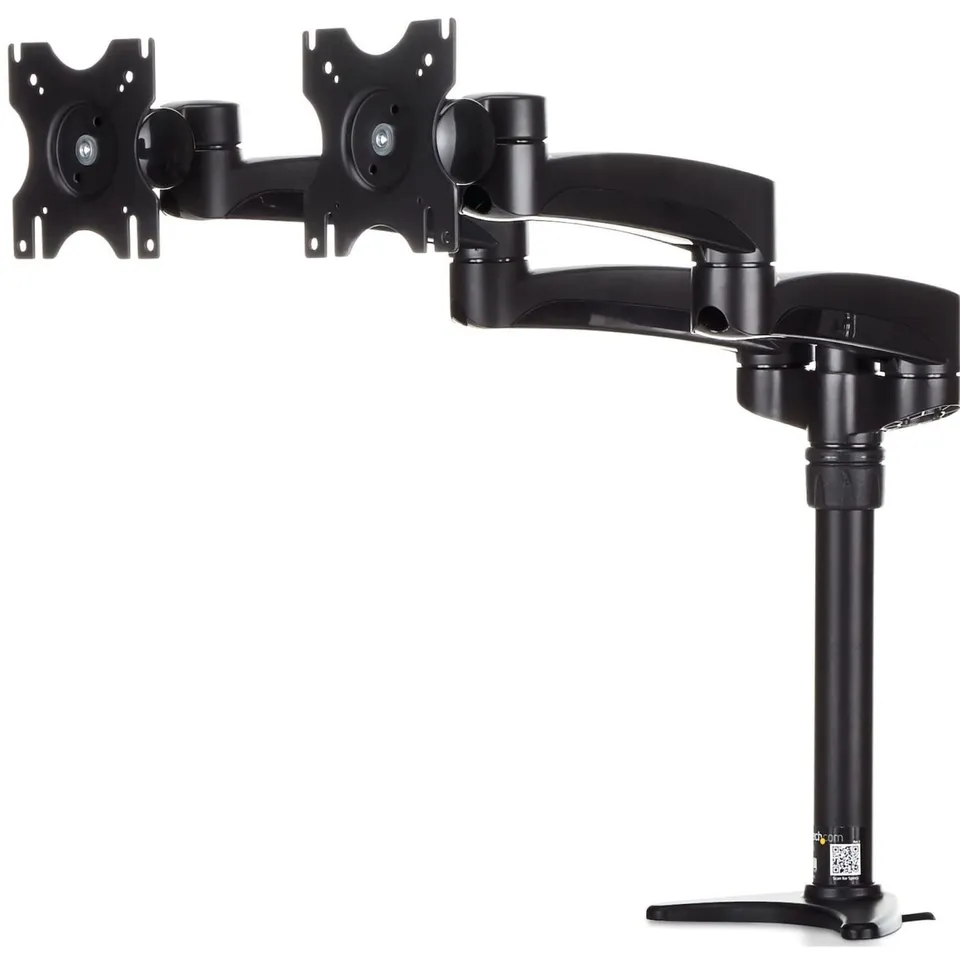 startech-com-armdual-support-bureau-double-bras-articul-2-crans-24-noir image 1